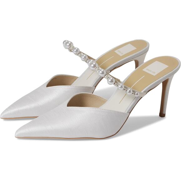 Dolce Vita Womens Kanika High Heel Pump US 7.5 M White Pointed Toe NIB - Picture 1 of 12